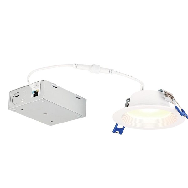 Westinghouse Recessed Down-Light LED Dmbl Deep Baffle 12W 120V Clear Temp Slct 4In White 5237000 - main